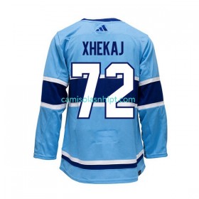 Camiseta Montreal Canadiens Arber Xhekaj 72 Adidas 2022-2023 Reverse Retro Azul Authentic - Homem